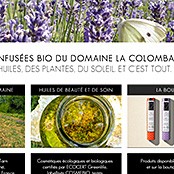 Site Internet pour DOMAINE LA COLOMBARIE